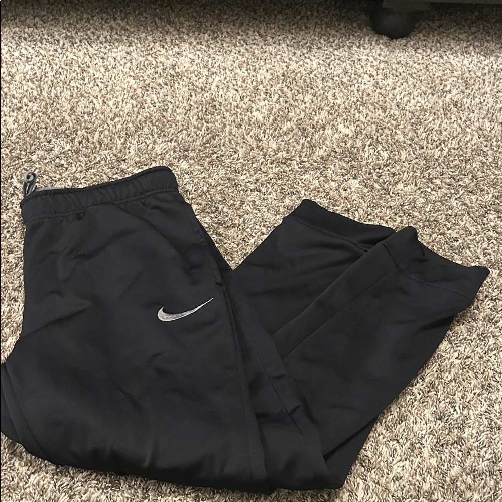 Nike Black Joggers with Silver Logo